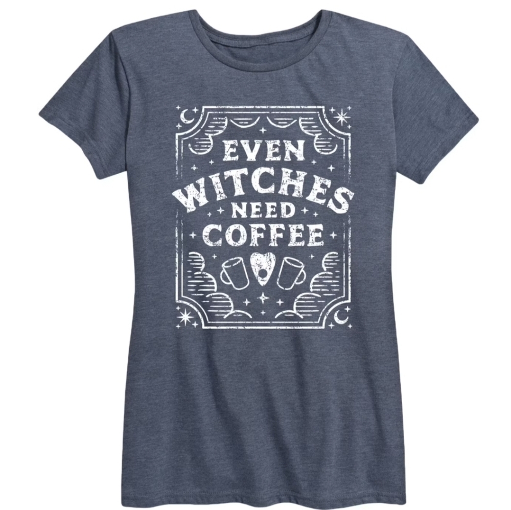Instant Message Even Witches Need Coffee Halloween T-shirt NEW 3x